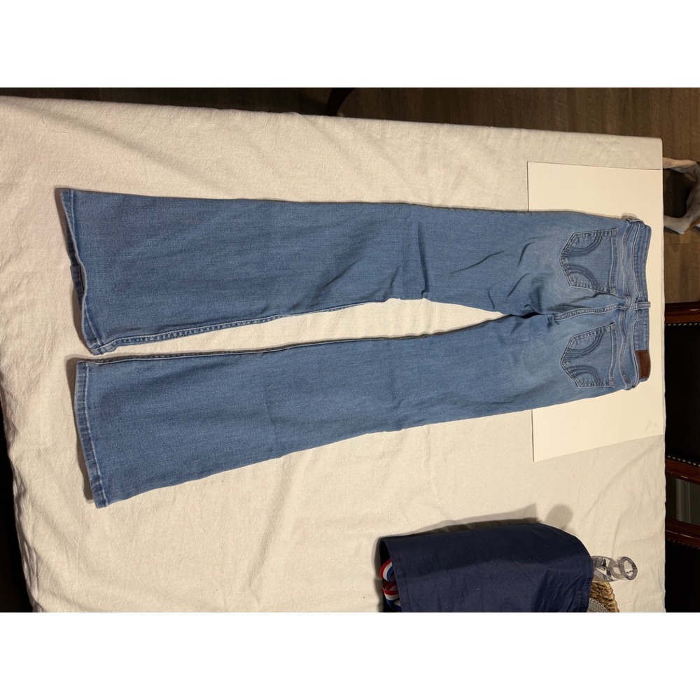 Hollister Mid-Rise Bootcut Jeans Light Wash Soft Stretch Size 0L W25L - Picture 5 of 6